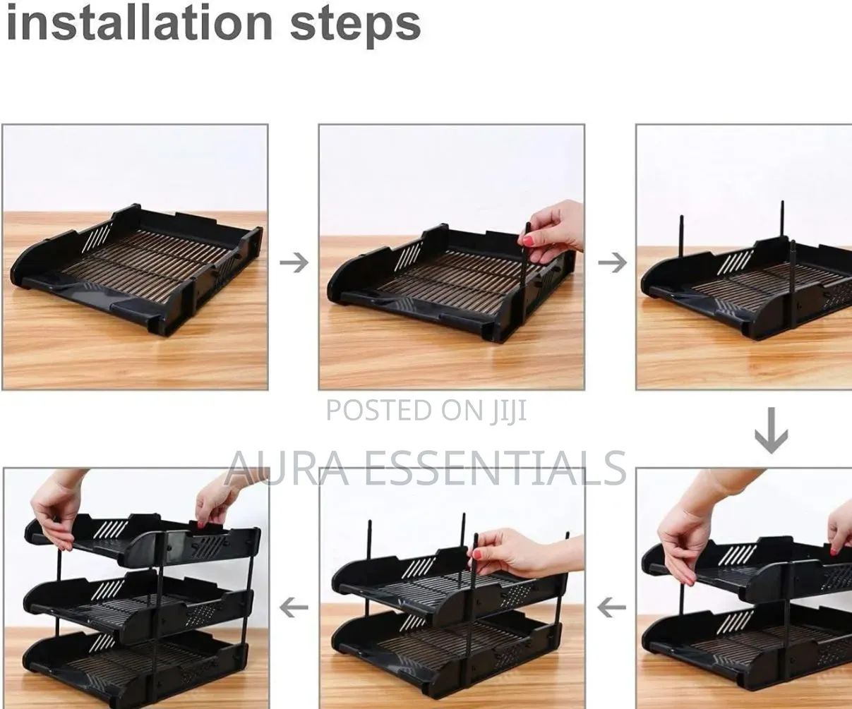 3 Tier Modern Document Tray Organizer