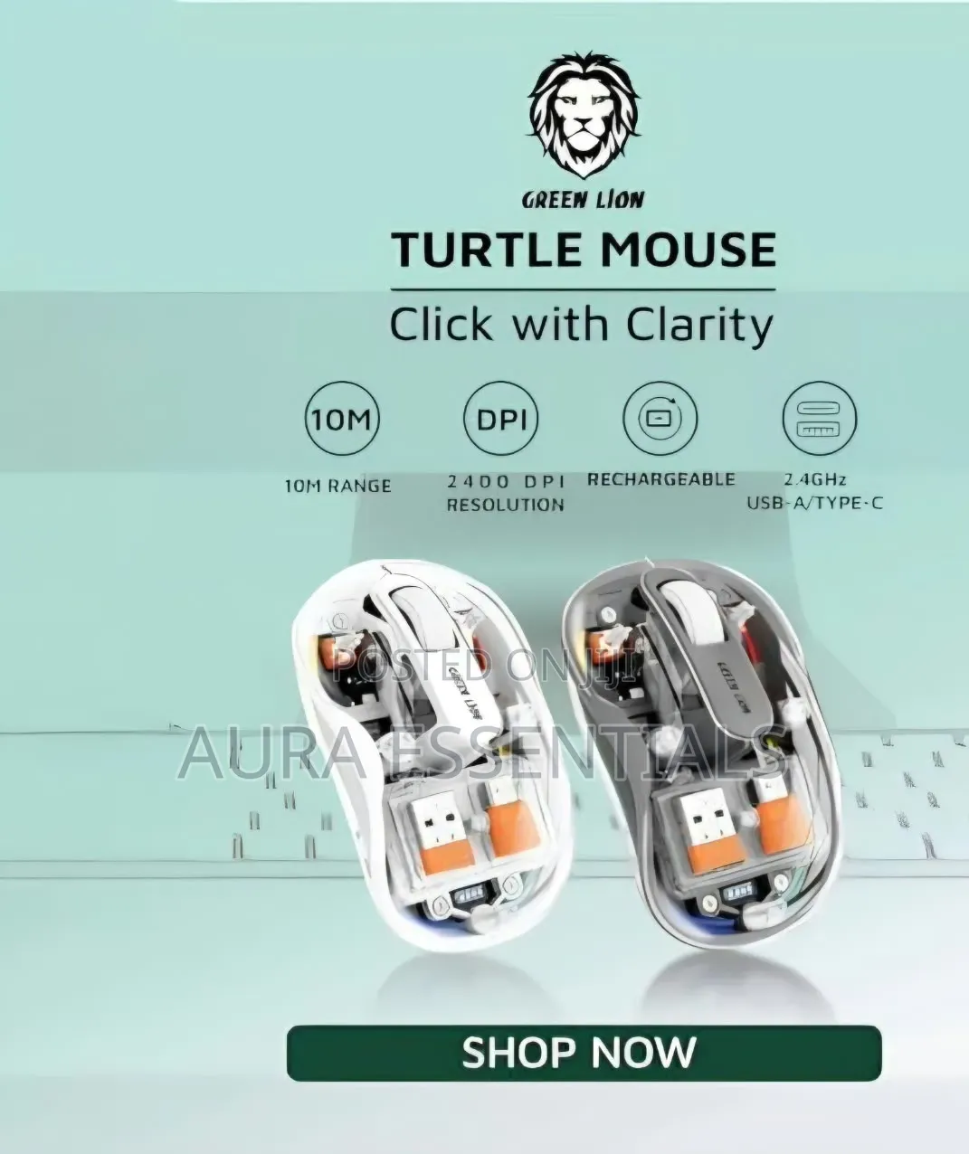 Green Lion Wireless Mouse