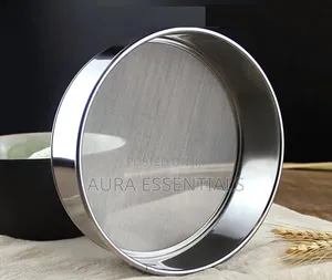 Stainless Steel Round Flour Sieve and Sifter With a Fine Mesh Screen