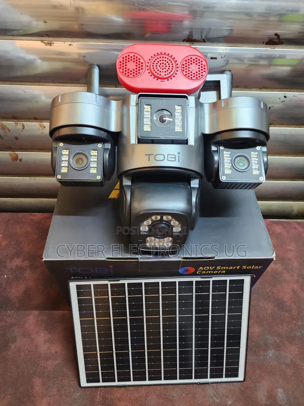 AOV 3-Lens Ai Solar Camera 24-Hour Continuous Working Video Recording