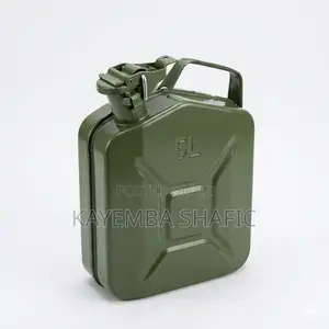 5-Liter Metal Steel Jerrycan for Storing and Transporting Fuel