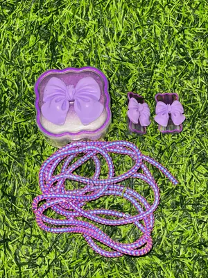 Charger Protector Cover. Purple Bow