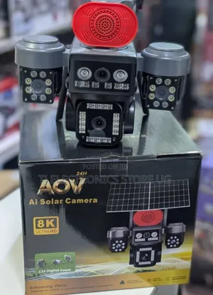 4 Lense Camera With 2 Solar Panels and Large Battery  Capacity
