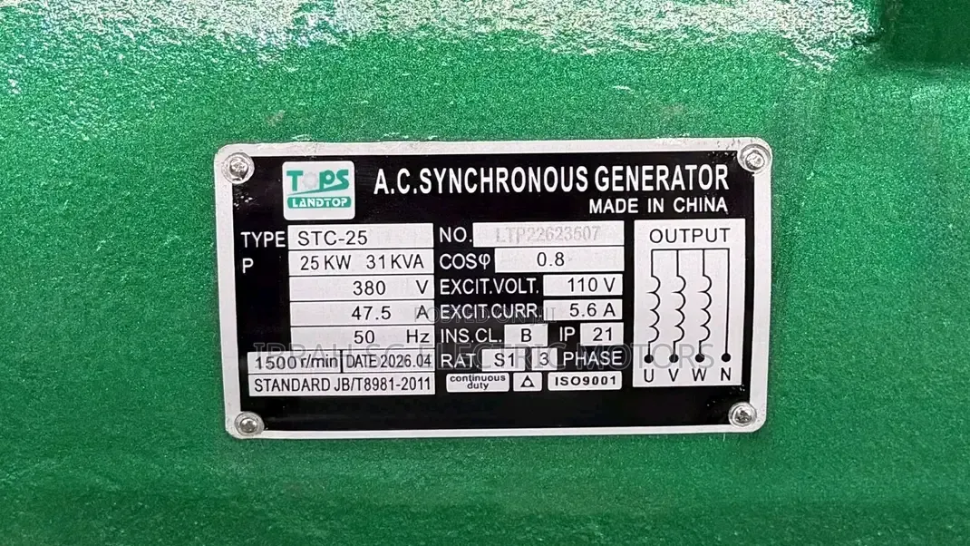 Three Phase 25kw Dynamo Alternator Available