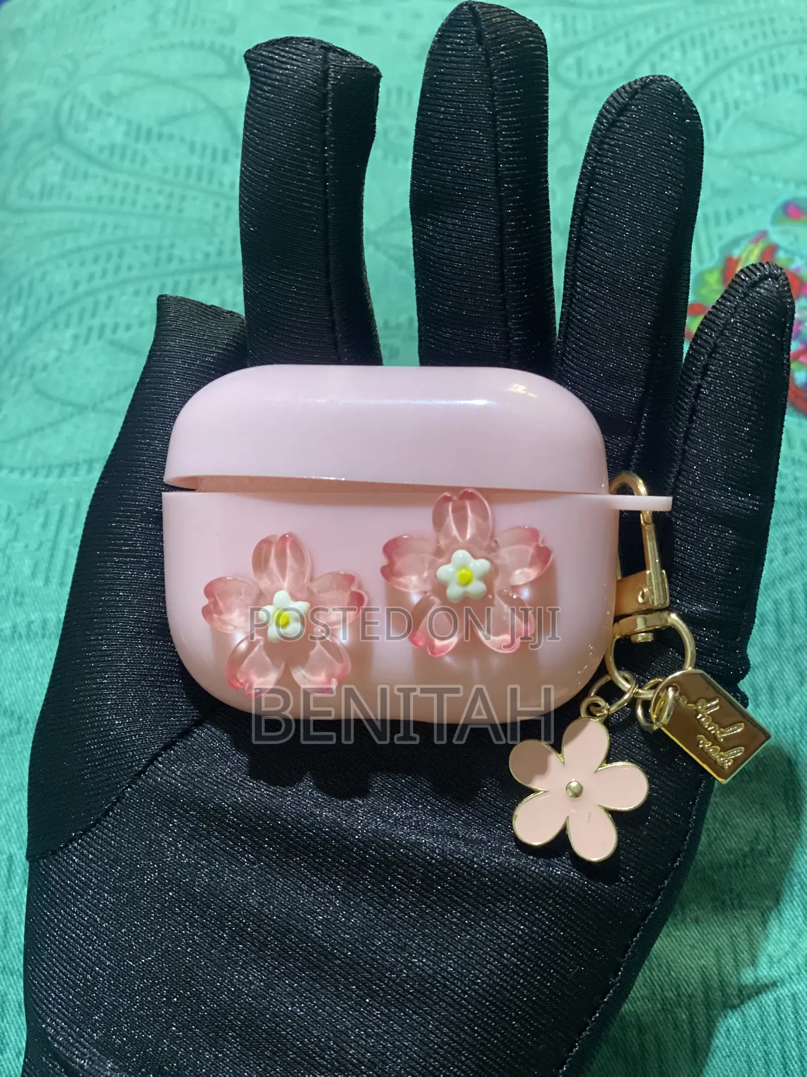 AirPods Case. Pink Flower