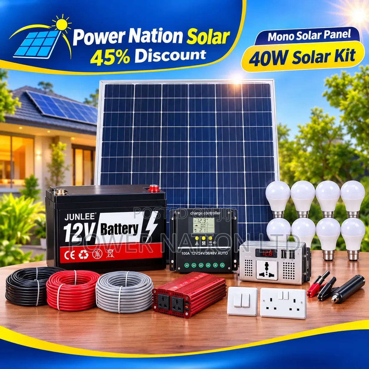 40w Clean Energy Solar System Full Kit