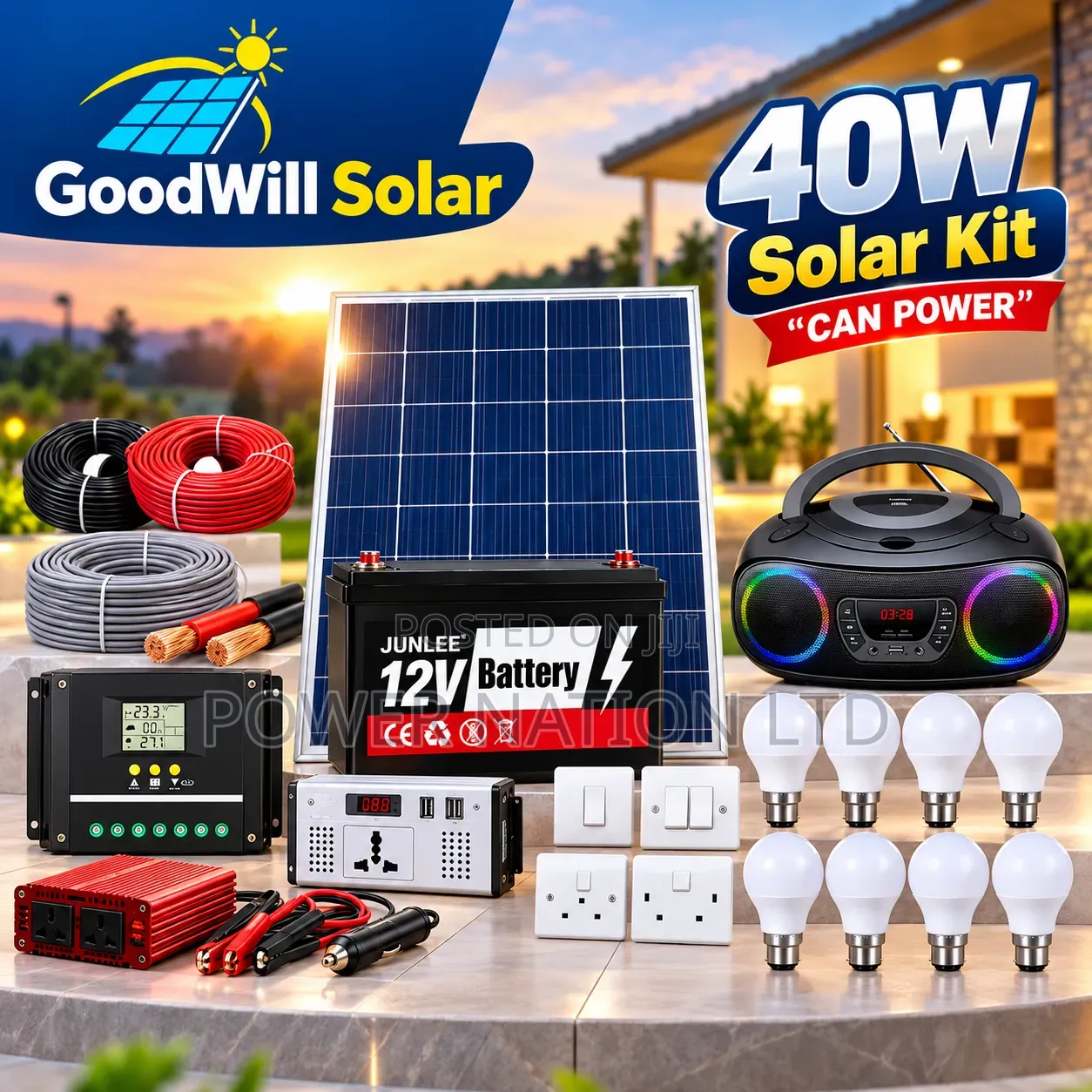 40w Clean Energy Solar System Full Kit