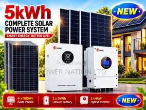 5kwh 48v SRNE Megasun Hybrid/Lithium Solar System Full Kit