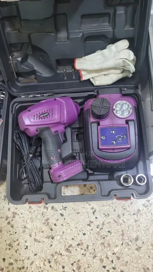 Hydraulic Car Jack and Impact Wrench Kit