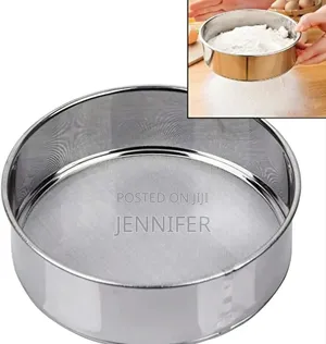 Stainless Steel Round Flour Sieve and Sifter With a Fine Mesh Screen