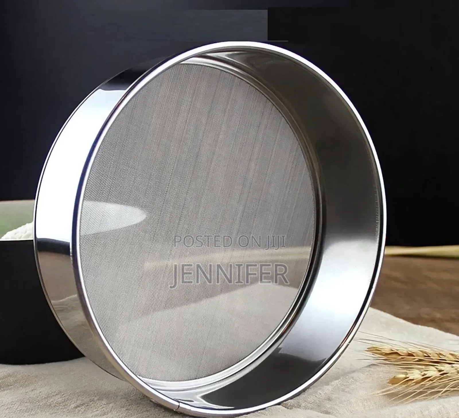 Stainless Steel Round Flour Sieve and Sifter With a Fine Mesh Screen