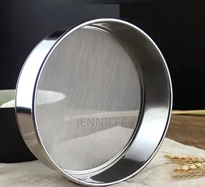 Stainless Steel Round Flour Sieve and Sifter With a Fine Mesh Screen
