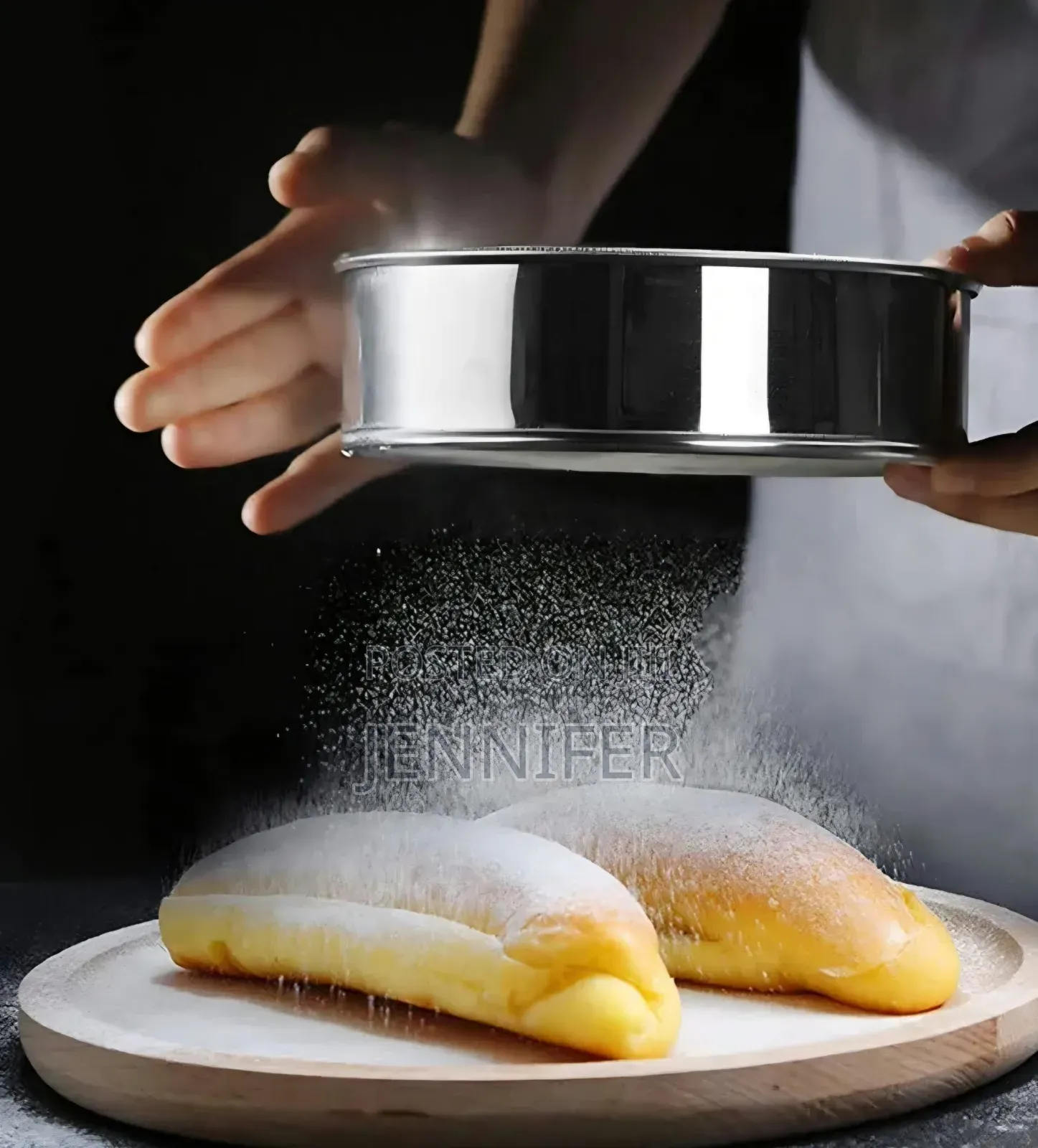 Stainless Steel Round Flour Sieve and Sifter With a Fine Mesh Screen