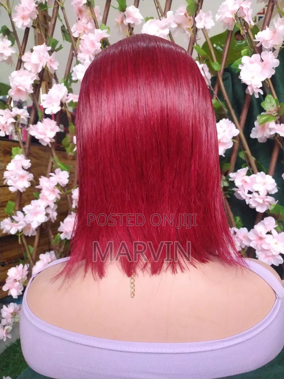 13 by 4 Maroon Wig