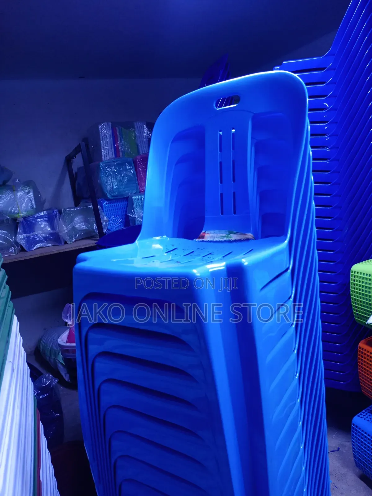 Arm Less Chairs - Blue