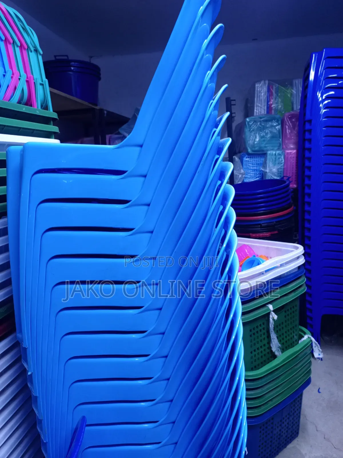 Arm Less Chairs - Blue