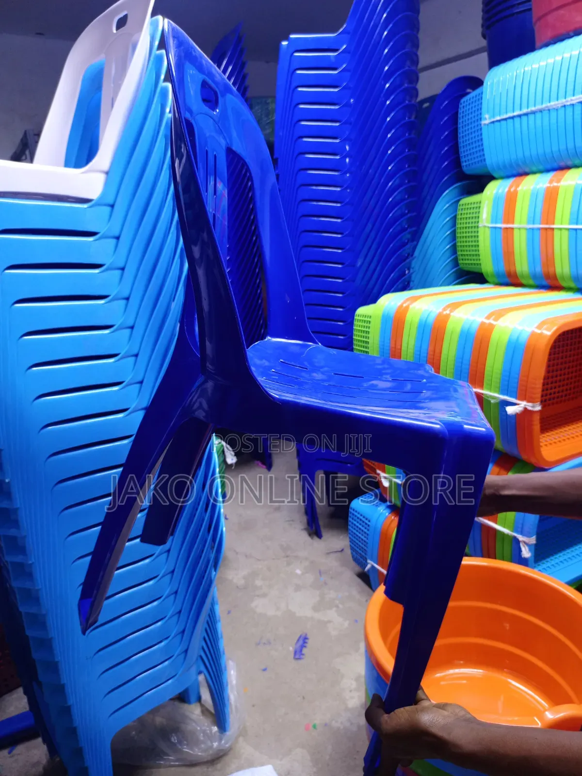 Arm Less Chairs - Blue