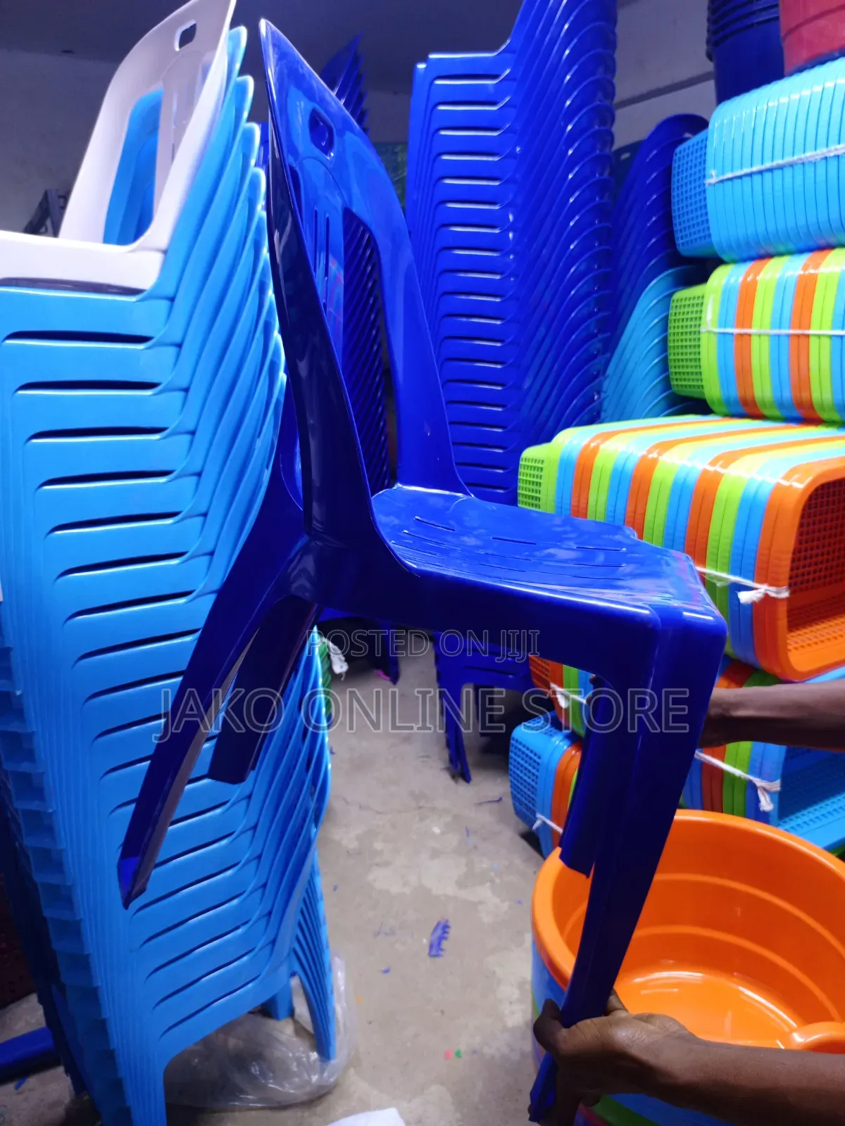 Arm Less Chairs - Blue
