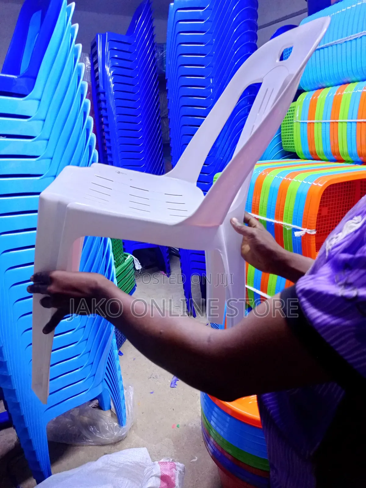 Arm Less Chairs - White