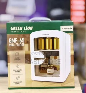 Green Lion GMF-65 Mini Fridge, 4L, Cool and Warm Modes, AC/DC