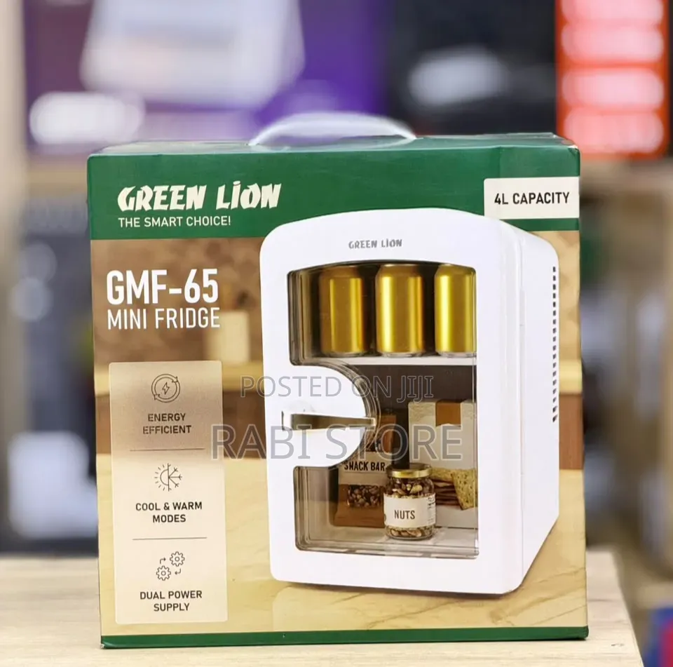 Green Lion GMF-65 Mini Fridge, 4L, Cool and Warm Modes, AC/DC