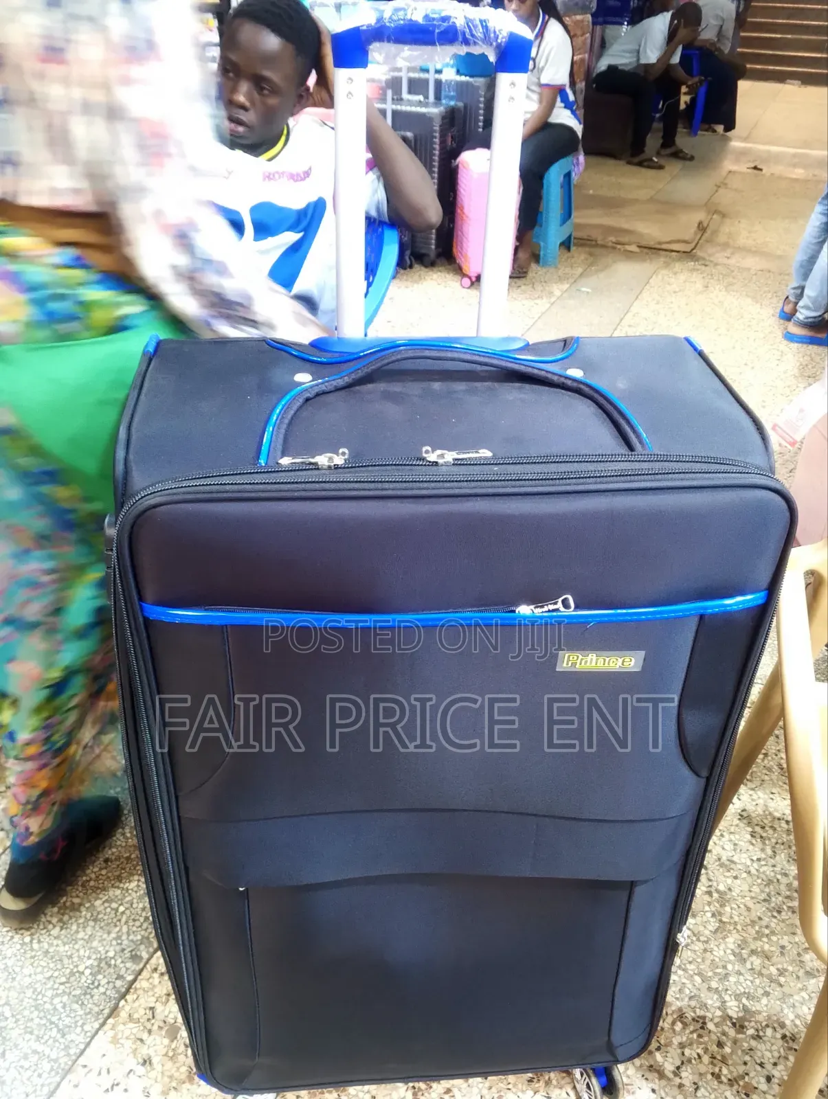 VIP Fabric Extra Large Suitcase. Prince.( Blue)