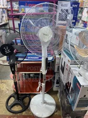 Yaki White 18-Inch Stand Fan With Remote – Powerful & Adjustable
