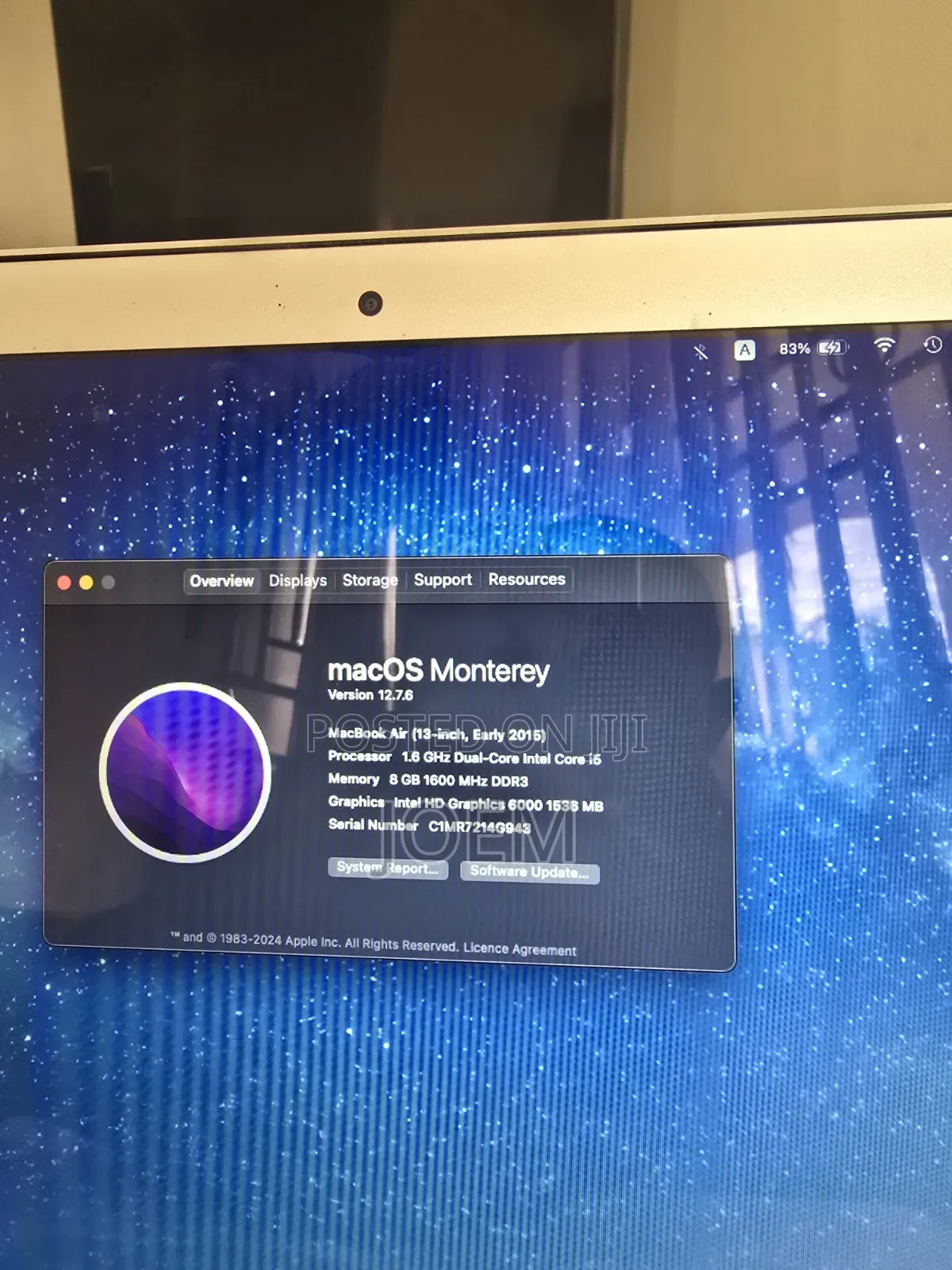 Laptop Apple MacBook Air 2015 8GB Intel Core i5 SSD 128GB