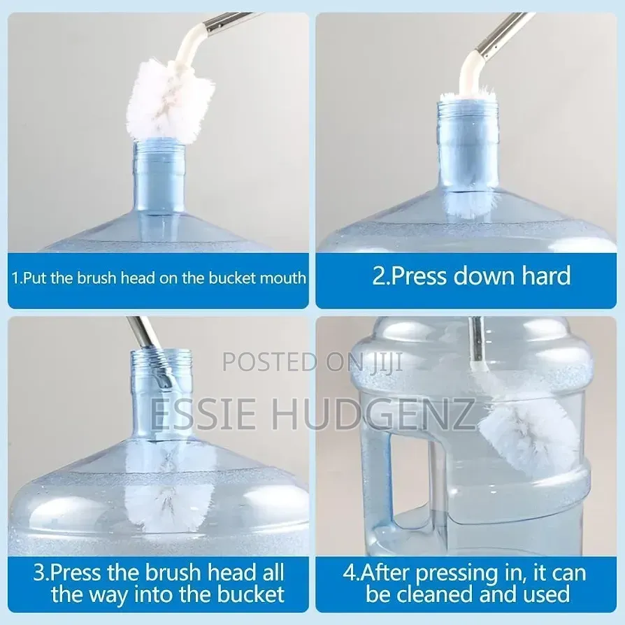 360° Rotating Brush, Long Handle, for Water Can & Bottles
