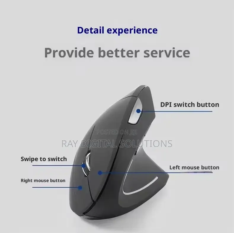 New Vertical Mouse Ergonomic Rechargeable Comfortable Wireless