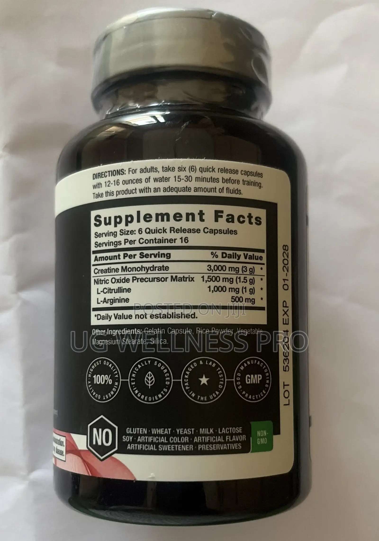 Berkshire Labs Nitric Oxide Max Precursor With Creatine 100 Caps