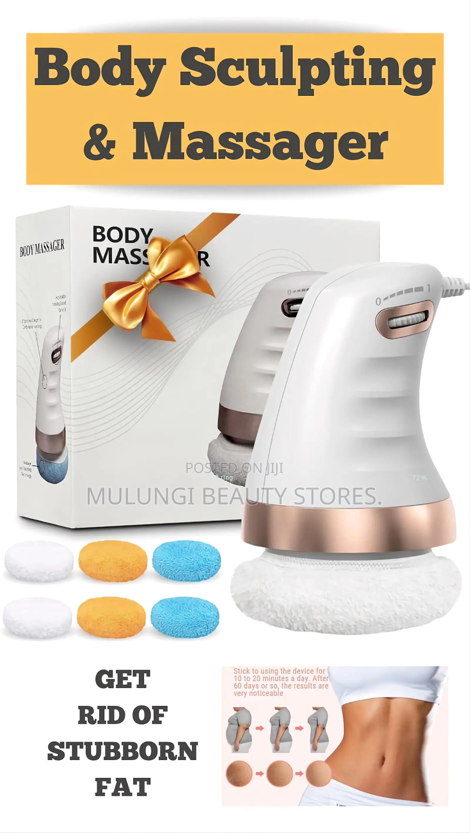 Sculpting and Cellulite Massager With Interchangeable Pad