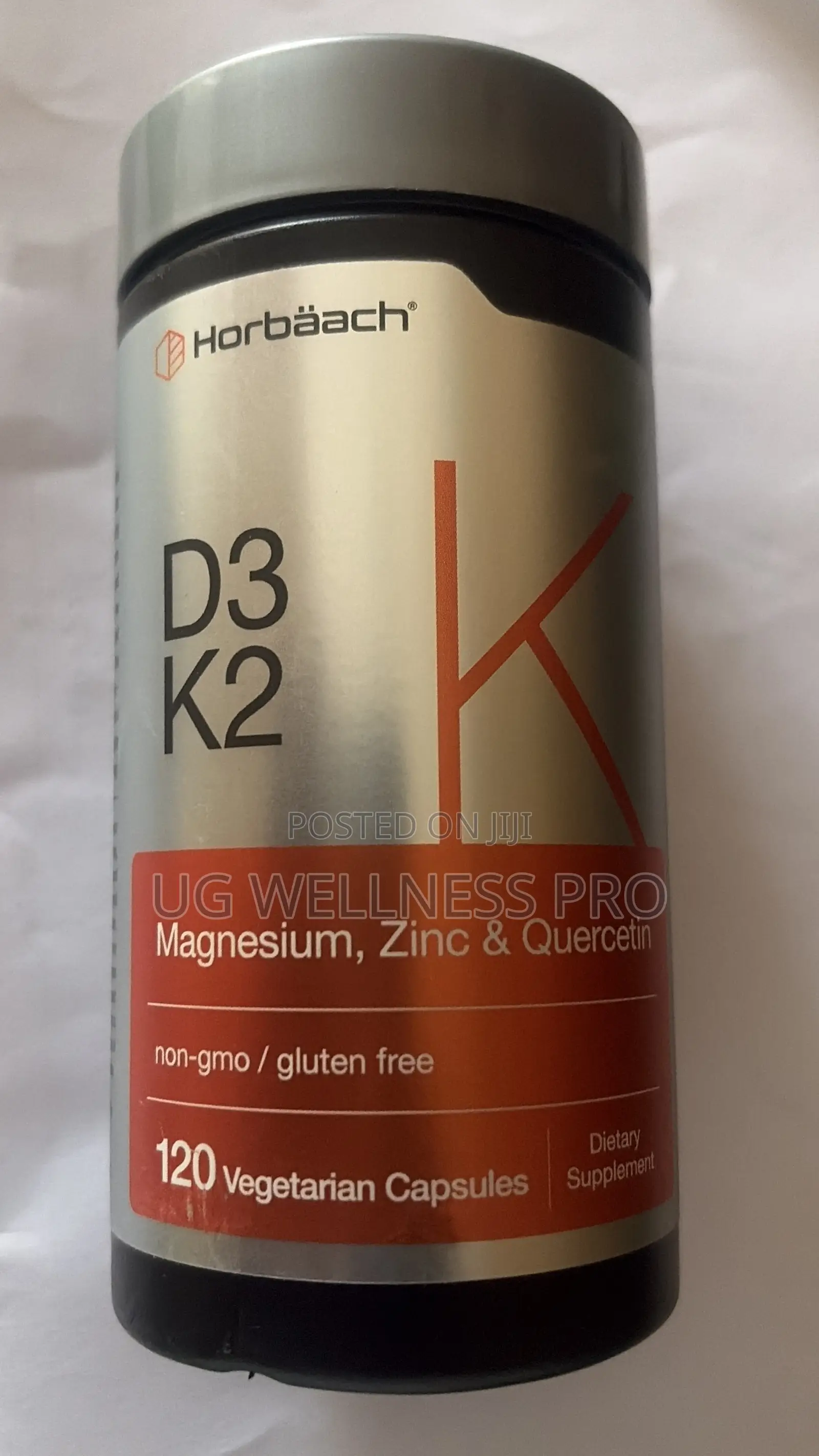 Horbäach Vitamin D3 K2 With Magnesium, Zinc & Quercetin - 120 Veg Caps