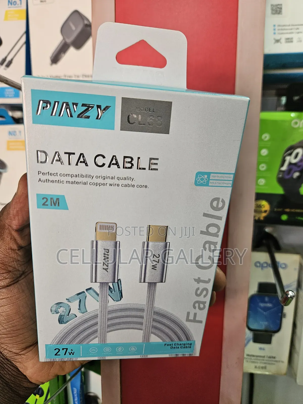 Pinzy 27W USB-C to Lightning Fast Braided Cable 2m