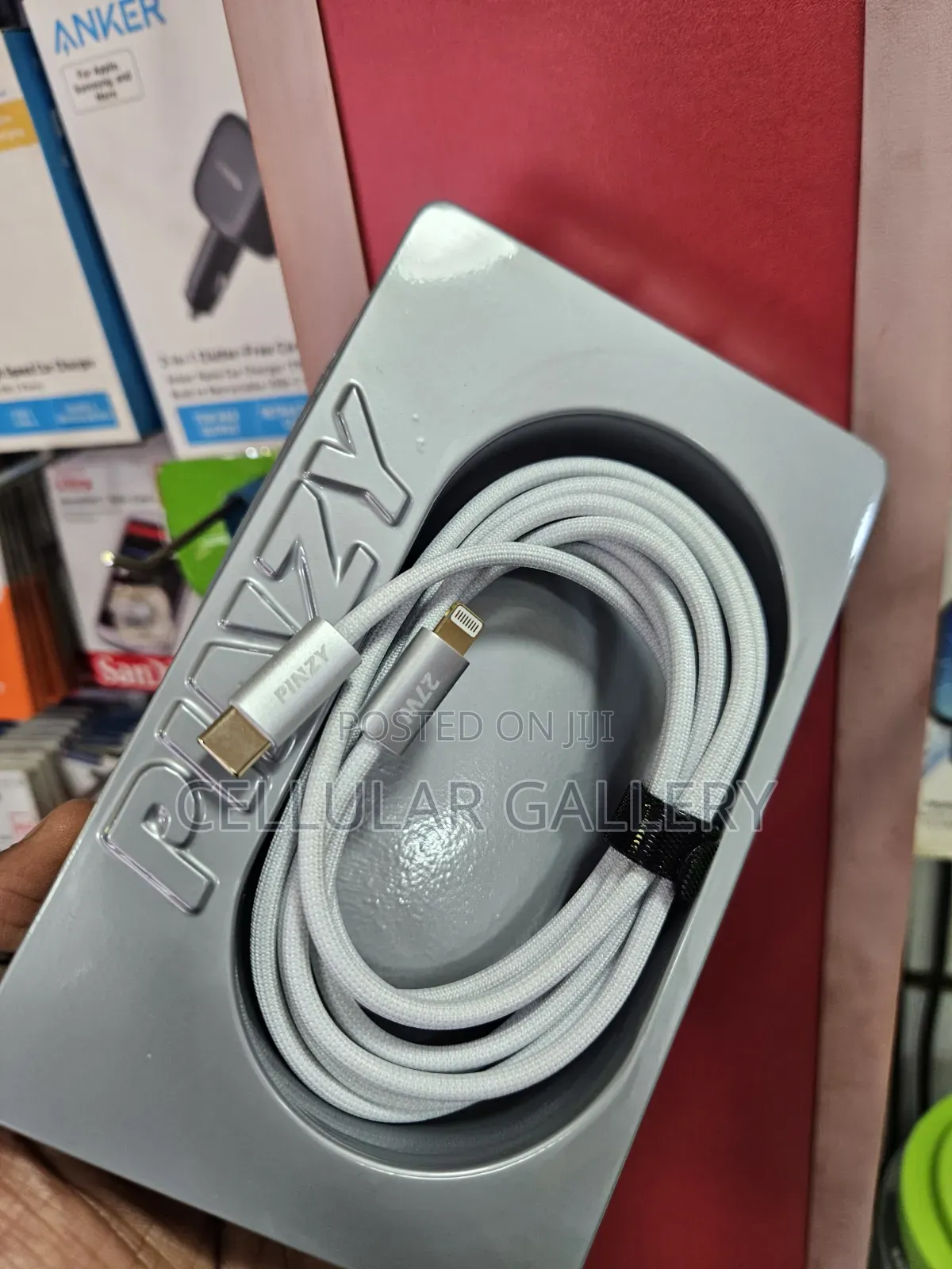 Pinzy 27W USB-C to Lightning Fast Braided Cable 2m