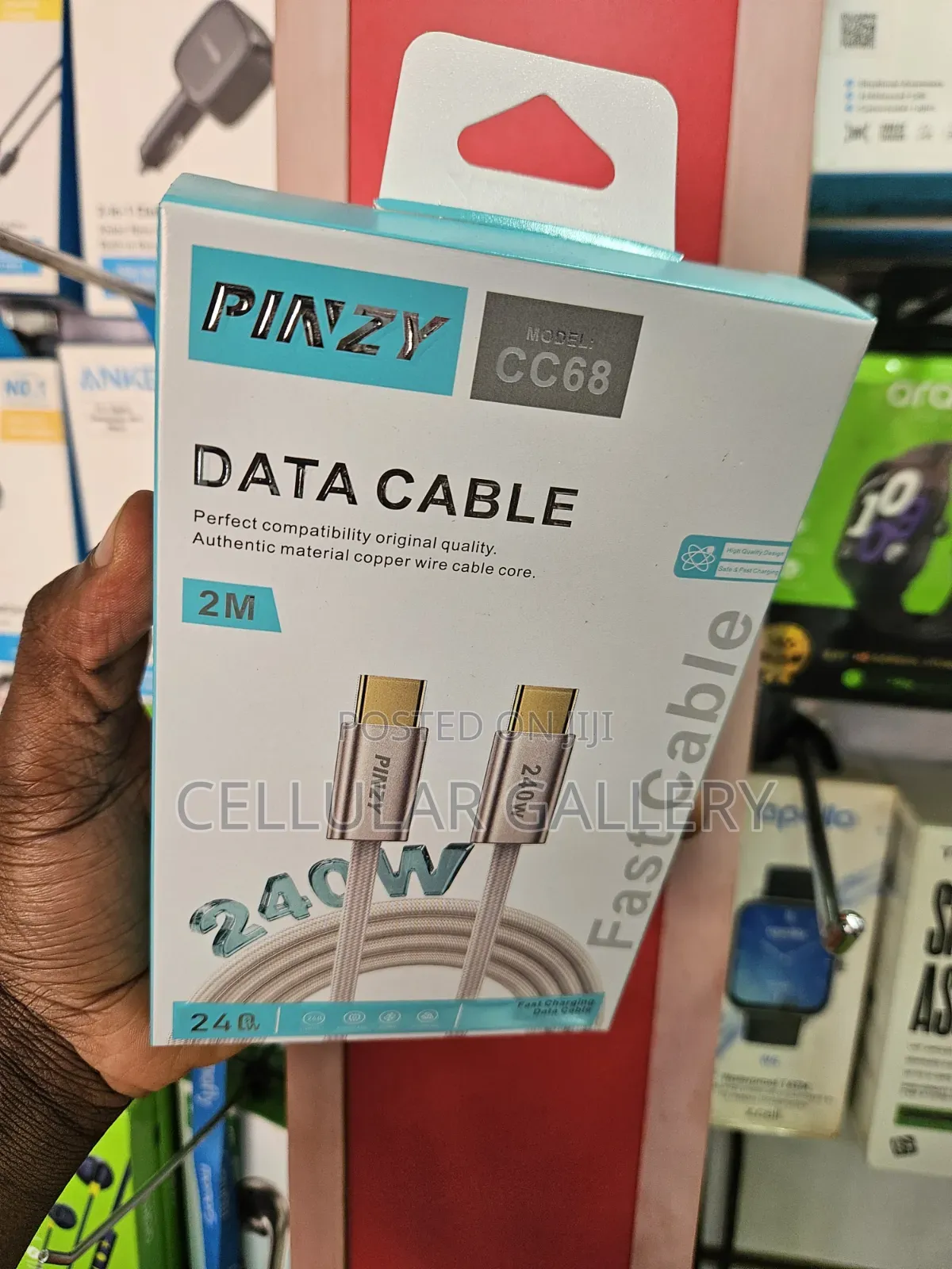 Pinzy 240W USB-C to USB-C Fast Braided Cable 2m
