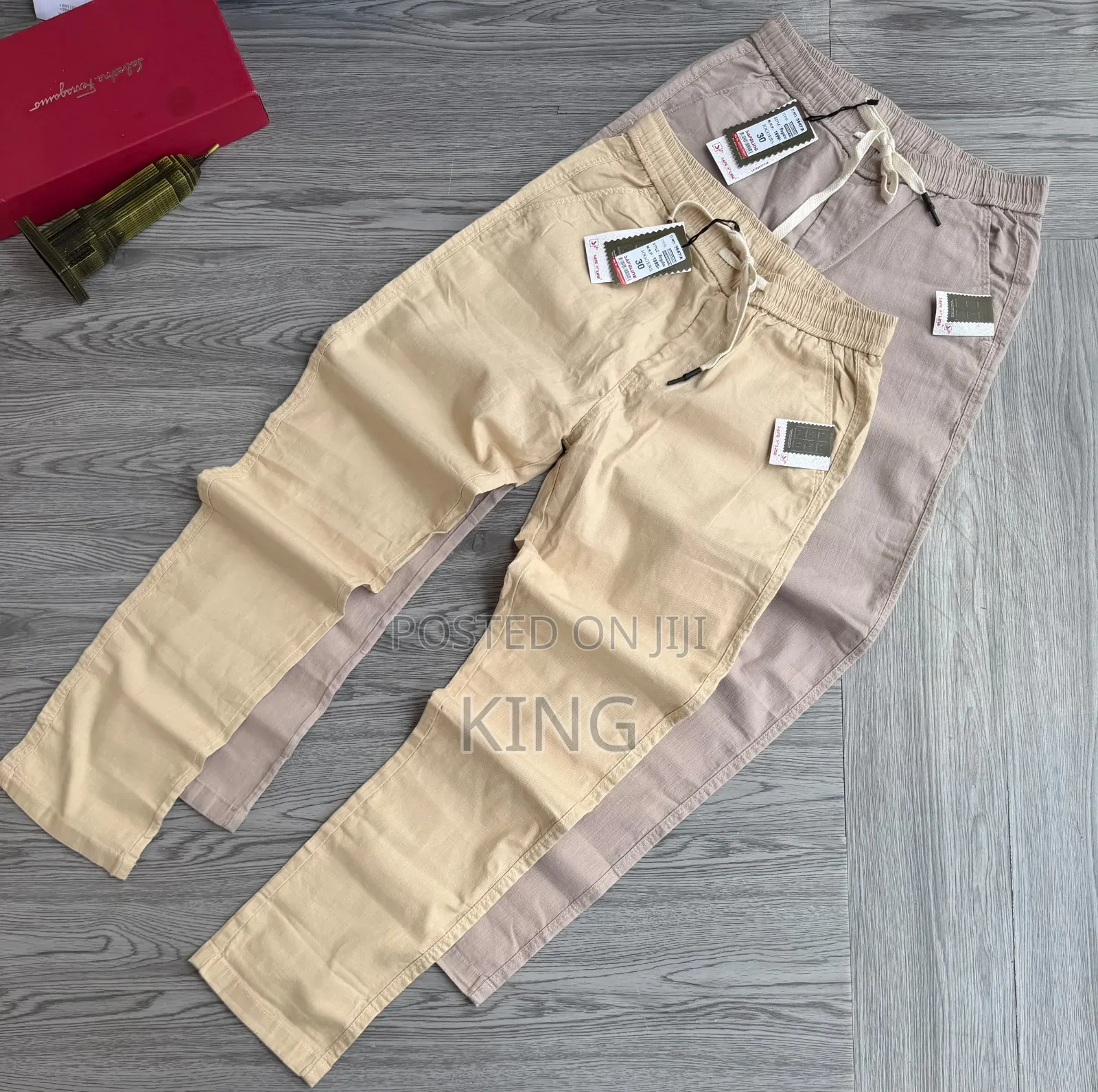 Casual Linen Trousers Neutral Tones