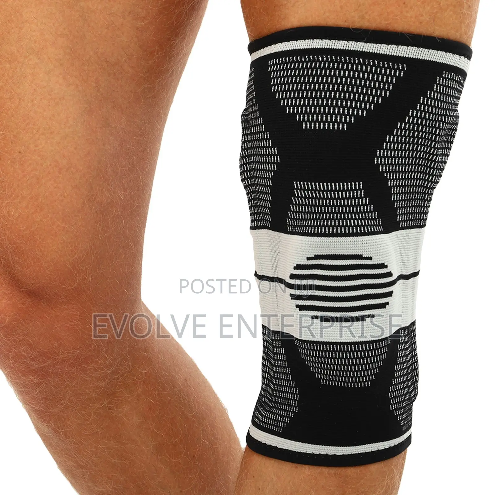 Elastic Sports Knee Brace With Side Stabilizers & Patella Ring