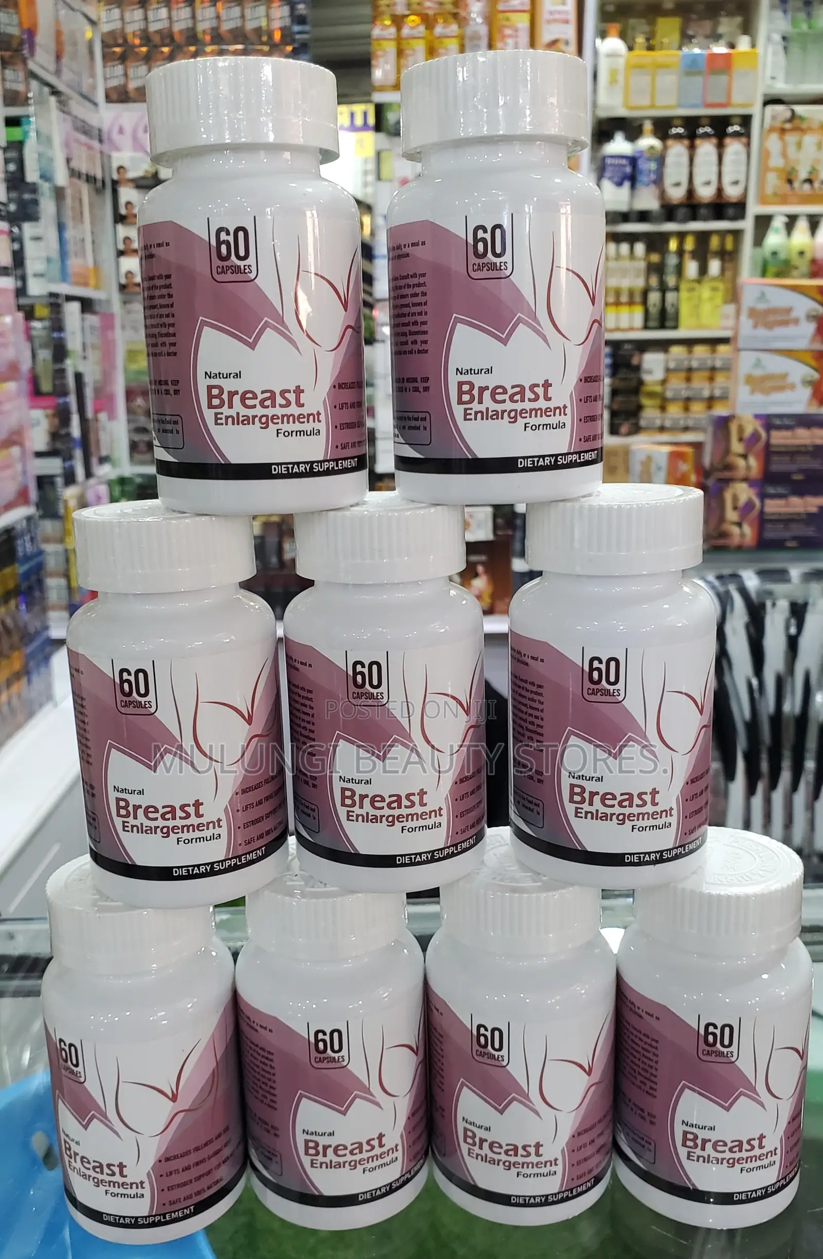 Natural Breast Enlargement Dietary Supplement With 60 Capsules Each.
