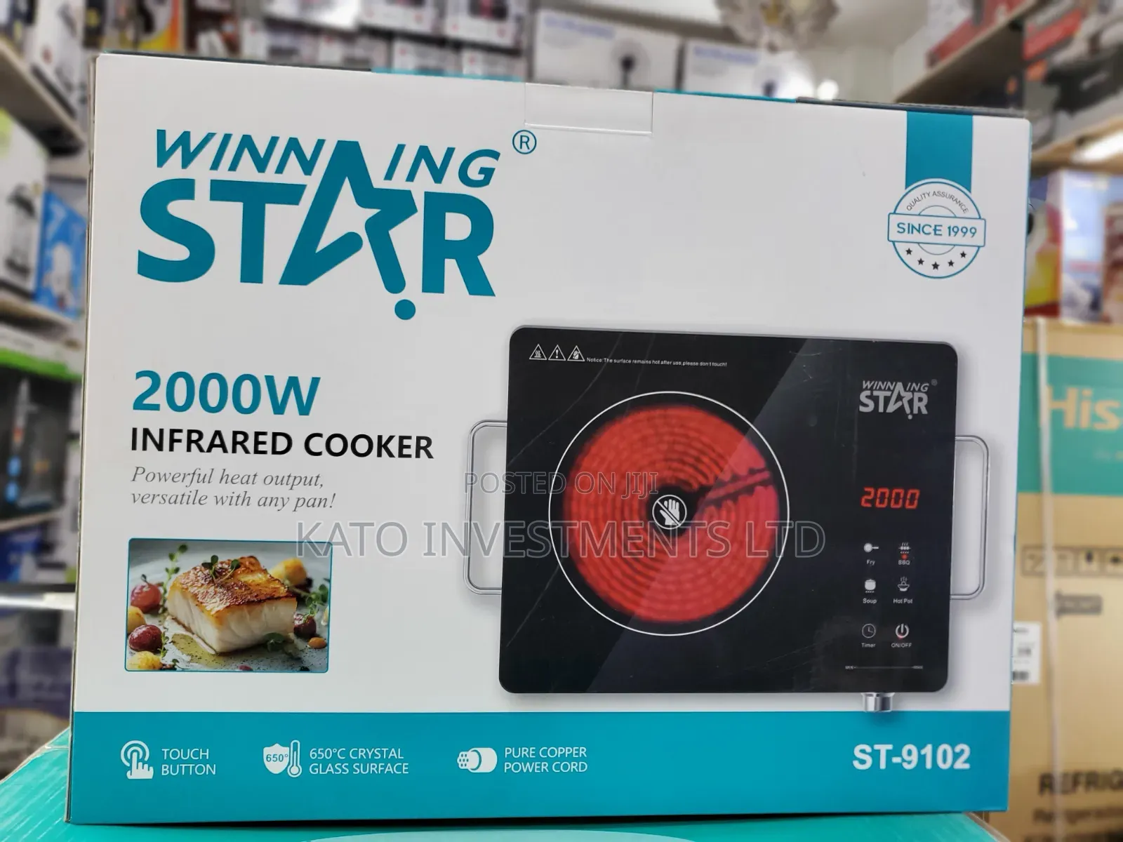 Winning Star 2000w Infrared Cooker Single St-9102