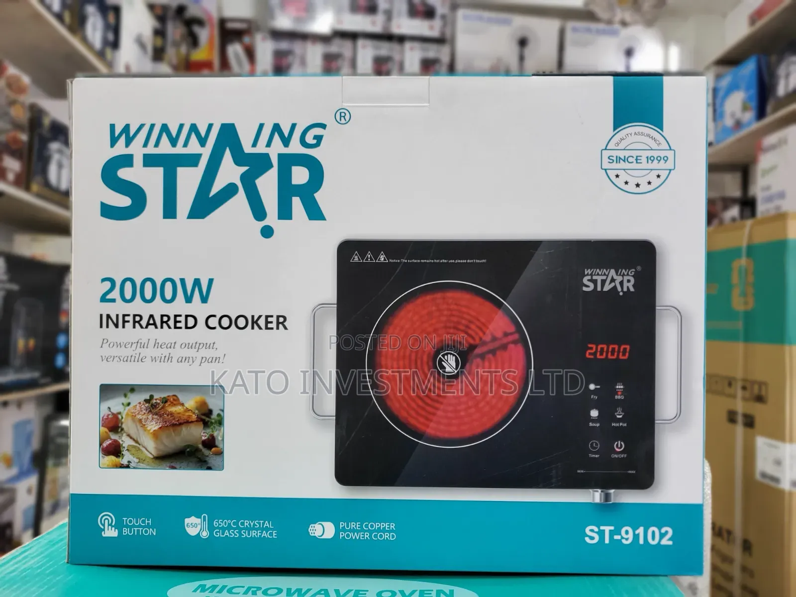 Winning Star 2000w Infrared Cooker Single St-9102