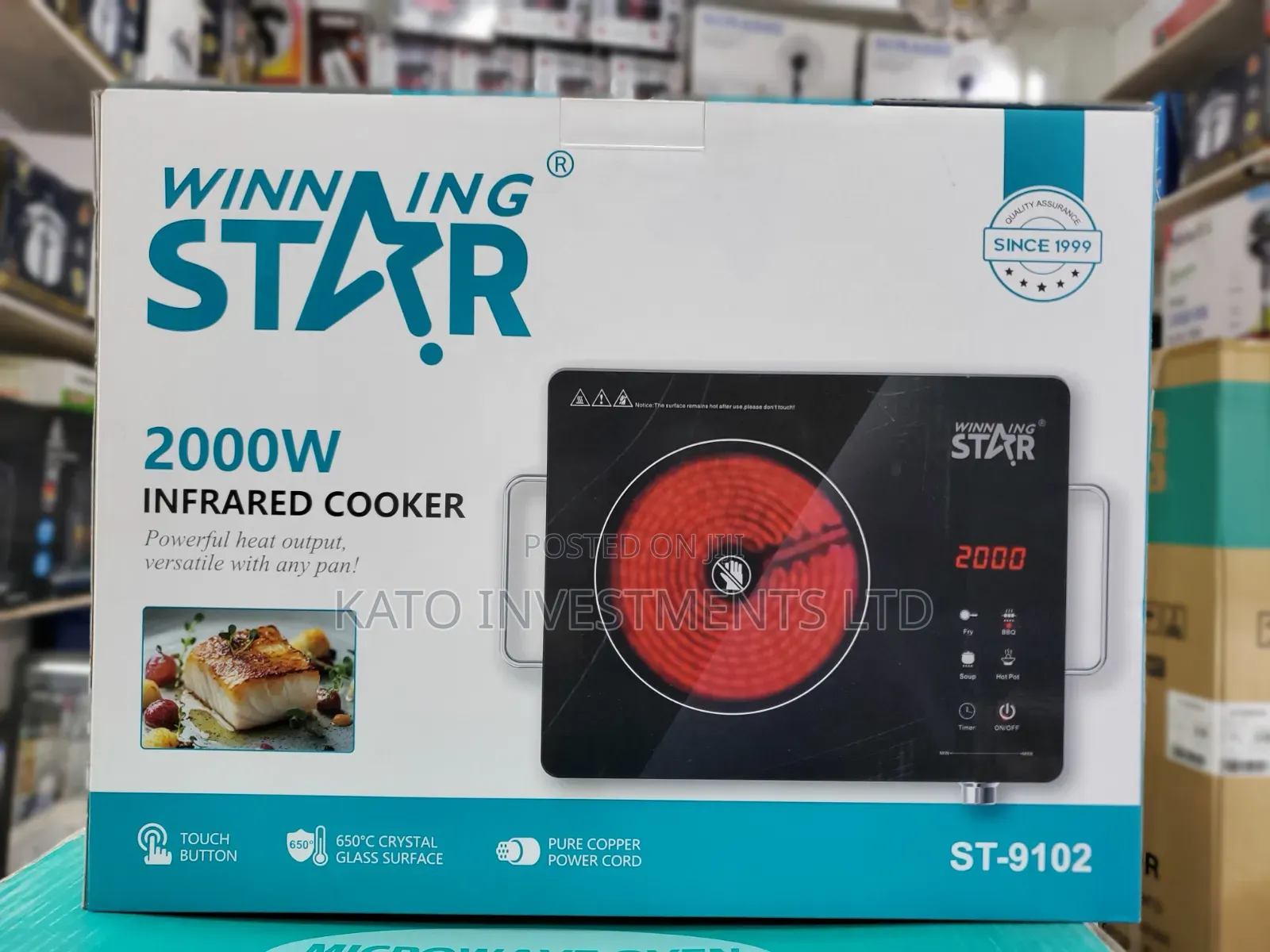 Winning Star 2000w Infrared Cooker Single St-9102