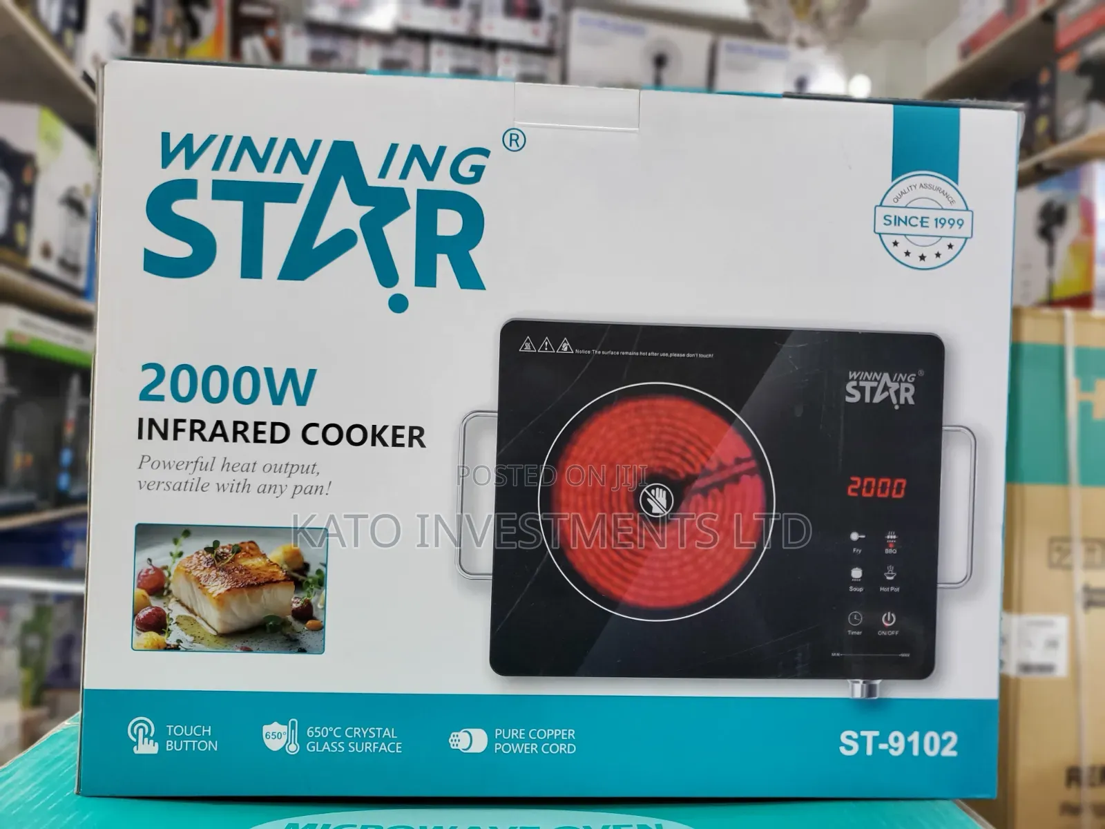 Winning Star 2000w Infrared Cooker Single St-9102