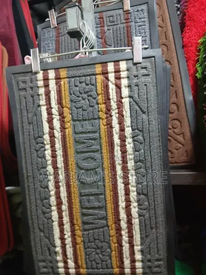 Durable Entrance Doormat Features a Central "WELCOME"