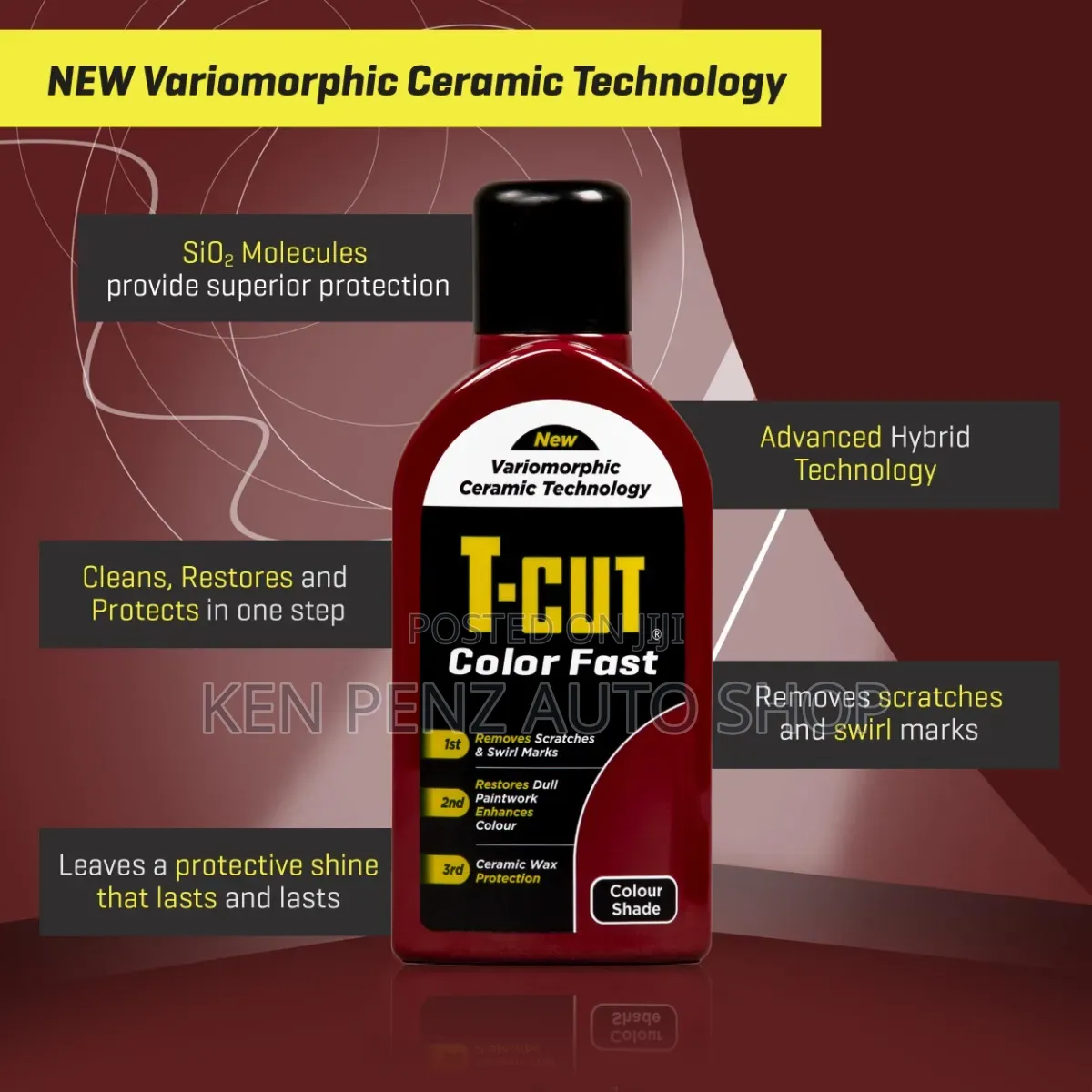 Maroon and Red Car Paint T- Cut and Restorer