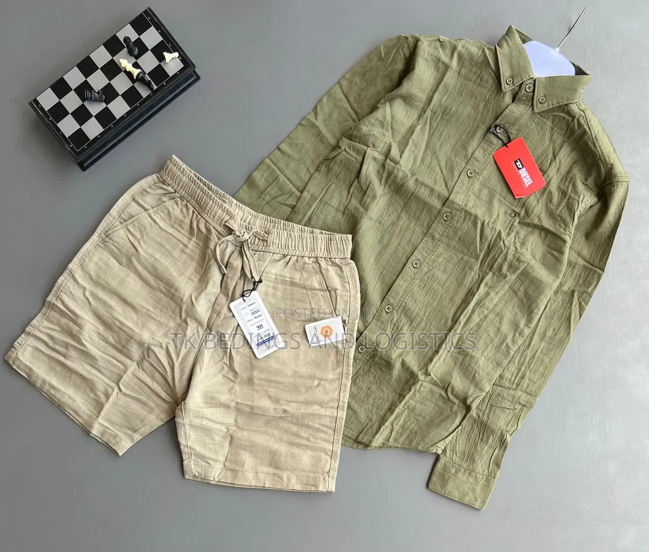 Linen 2 Piece Men Outfit