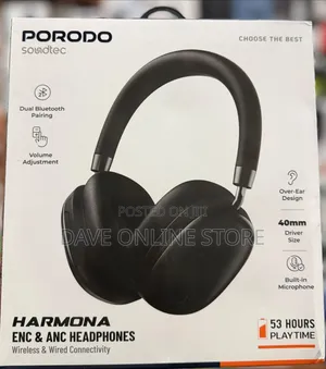 Porodo Soundtec Harmona ENC & ANC Headphones