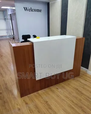 White Receptiondesk 140cm Executive Reception Counter Wooden White