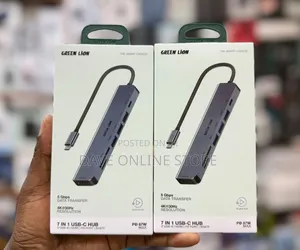 Green Lion 7-in-1 USB-C Hub Featuring a 4K HDMI Port and 87W Power