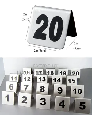 20 PCS 1 to 20 Table Numbers Stainless Steel Tent Style Table Number